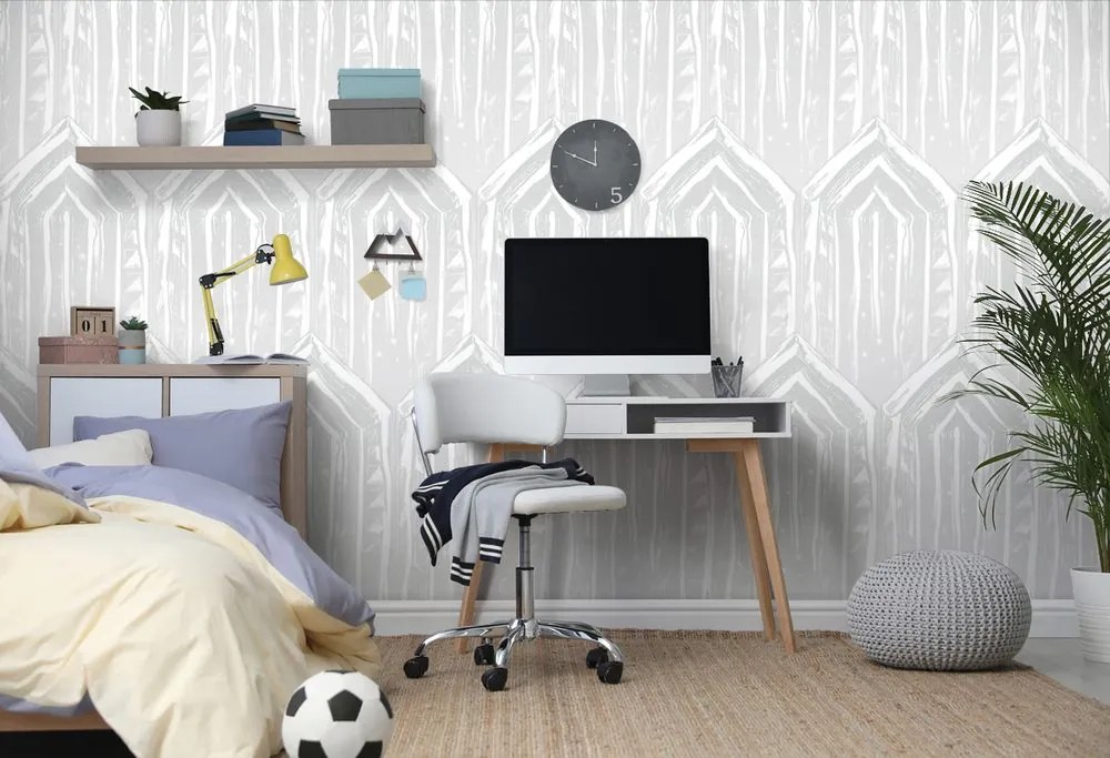 Tapet model modern gri