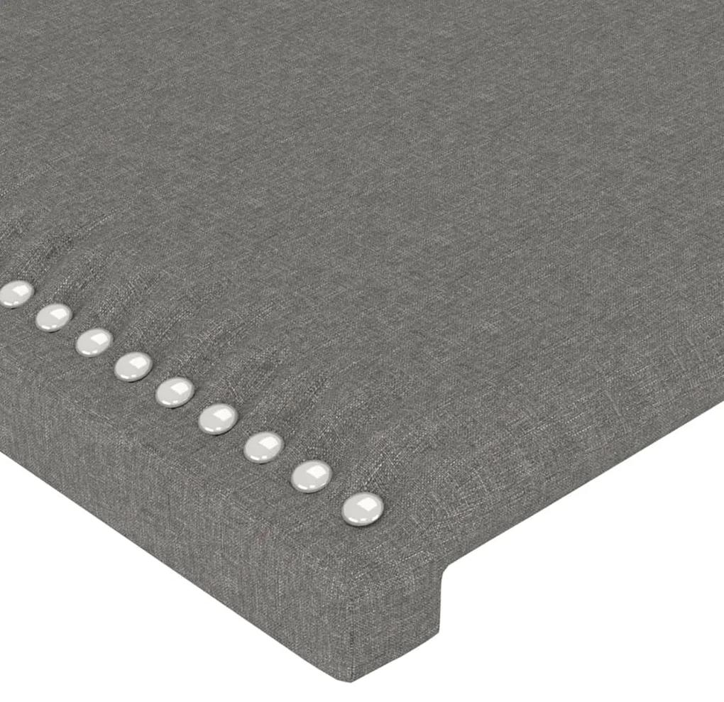 Tablie de pat cu aripioare gri inchis 83x16x118 128 cm textil 1, Morke gra, 83 x 16 x 118 128 cm