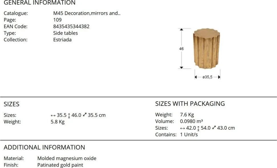 Masuta laterala design modern Estriada