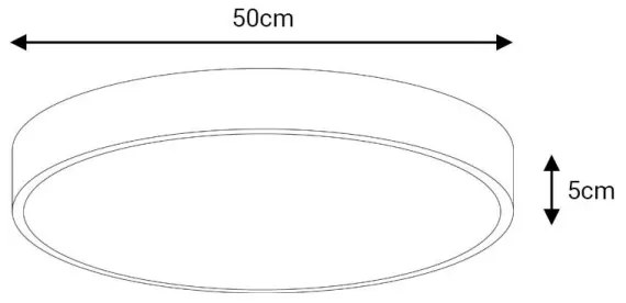 Plafonieră LED FELIZ LED/50W/230V 4000K d. 50 cm negru