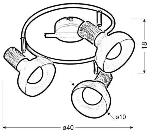 Lampă spot PUERTO 3xE14/40W/230V