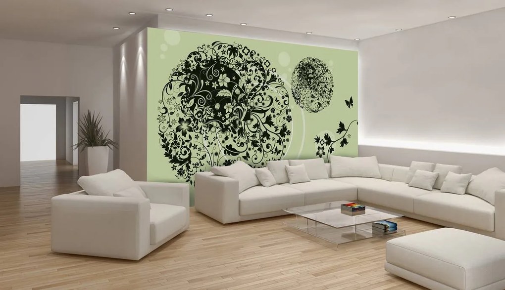 Fototapet - Arta florală - abstract (254x184 cm)