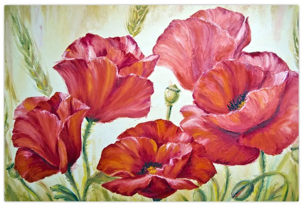 Tablou - Mac - flori (90x60 cm)