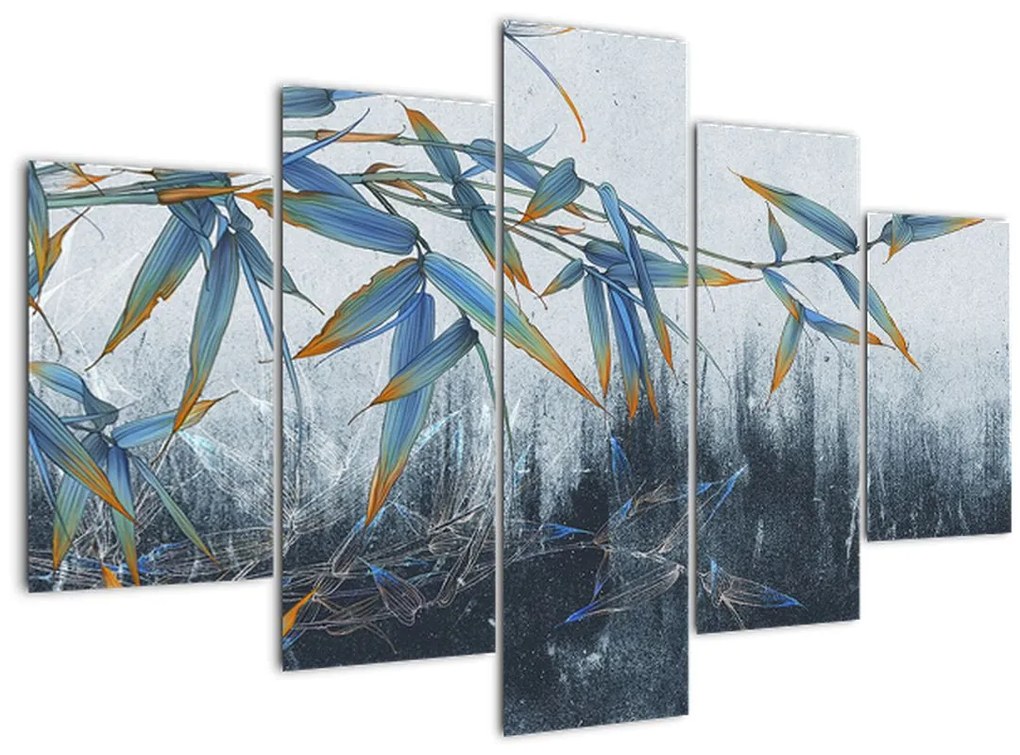 Tablou - Bambus pe perete (150x105 cm)