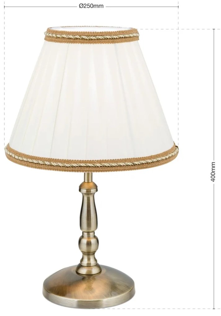 Veioza / Lampa de masa stil clasic H40cm Tonia LA 4-1084/1 Patina OR