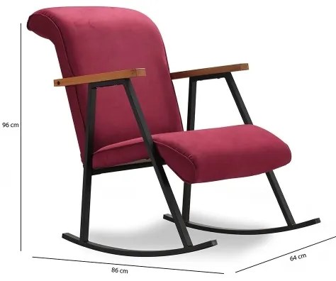 Fotoliu balansoar LUNI roșu