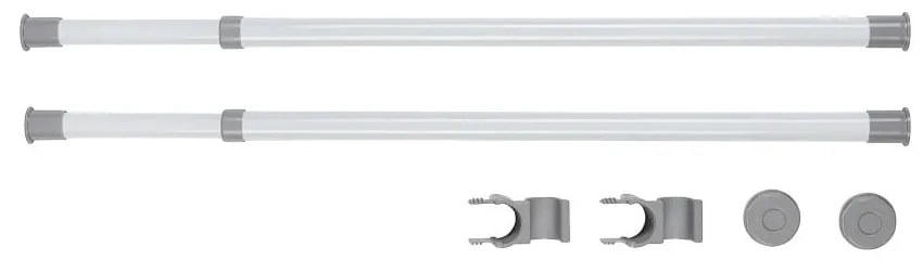 Set 2 suporturi telescopice pentru haine Wenko Herkules, lungime 75 - 120 cm