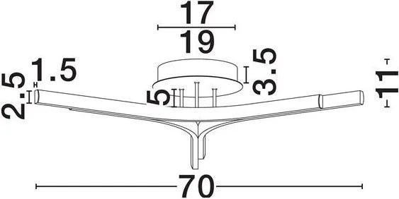 Lustra aplicata LED NUE