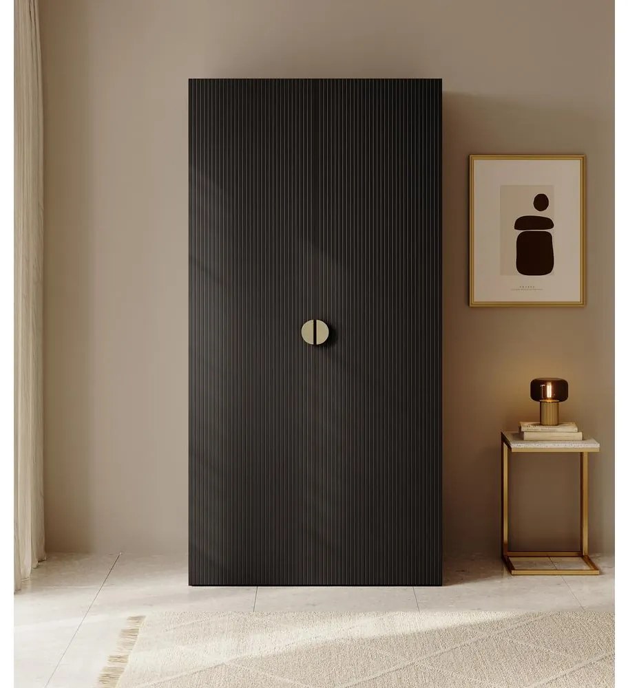 Dulap de haine Moonie XII (negru + alb). 1099626