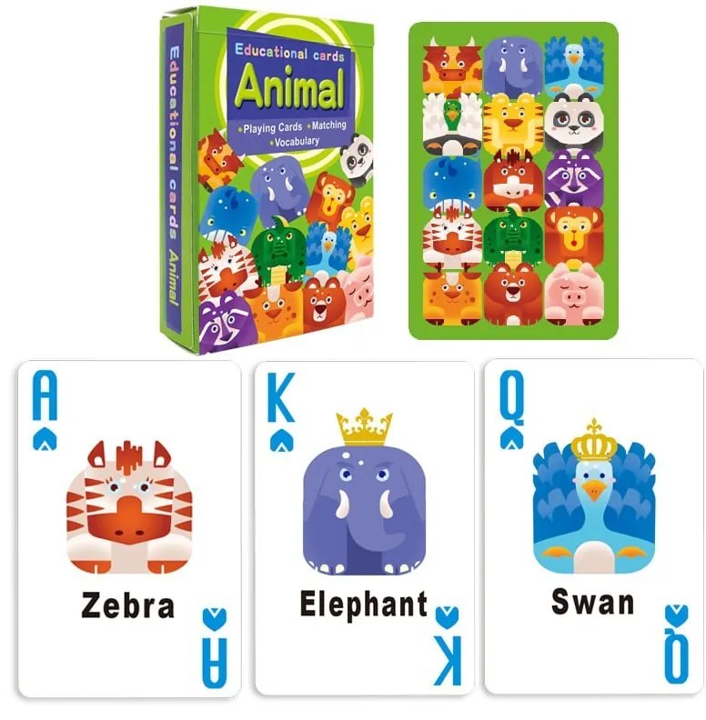 CARTI DE JOC ROYAL EDUCATIVE CU ANIMALE