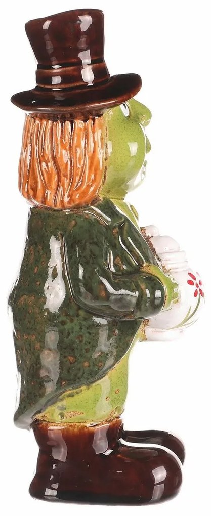 Decorațiuni de grădină Vodník stând, ceramică, 9 x9 x 24 cm, 24 cm