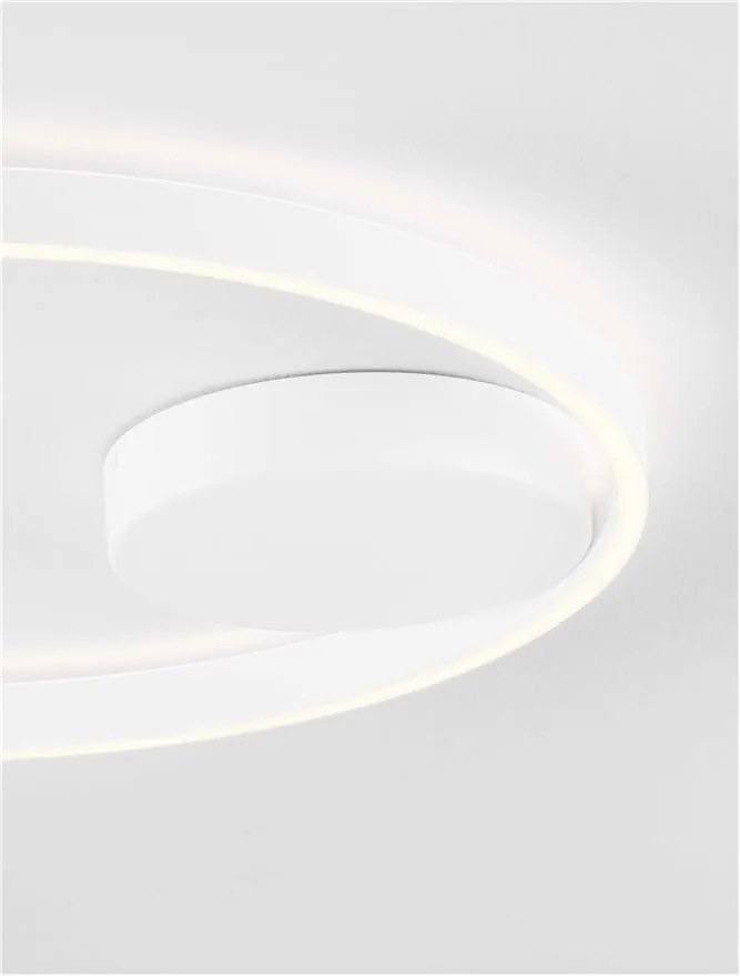 Lustra LED aplicata design modern minimalist HEDRA D-60cm alb