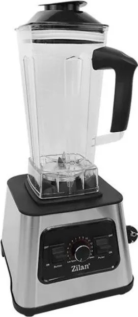 Blender inox Zilan ZLN2785, Vas din sticla 2L, 15 trepte viteza + pulse, Putere 1100W