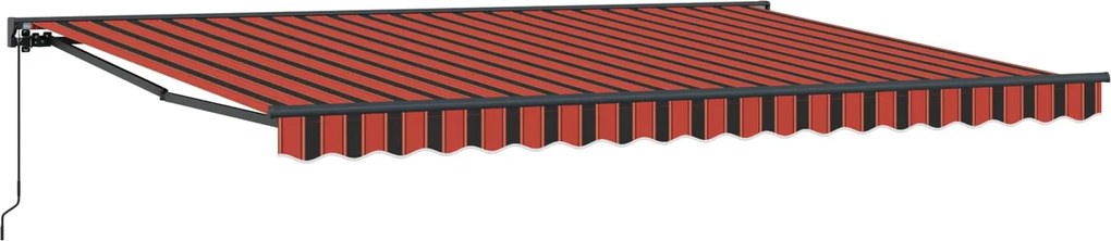 vidaXL Cadru de copertină Manual Portocaliu și negru 450 × 300 cm