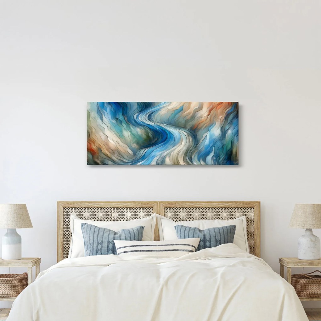 Tablou - Curent abstract (120x50 cm)