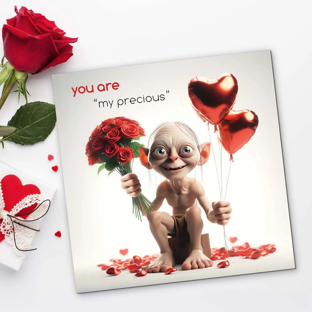 DUBLEZ | Tablou din lemn - Stăpânul Inelelor - Gollum