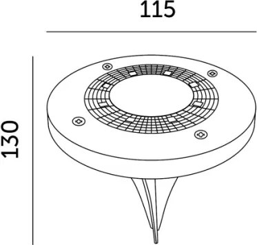 Set de 4 lămpi solare LED CLAVO LED/1xAAA, cu senzor, 4000K, IP44, 300 mAh