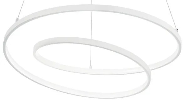Lustra LED suspendata design modern circular OZ SP D60 ON-OFF BIANCO