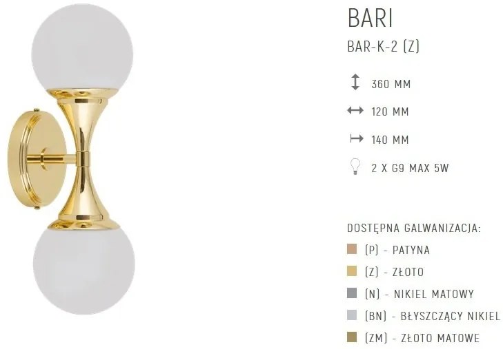 Aplica de perete design LUX realizata manual BARI