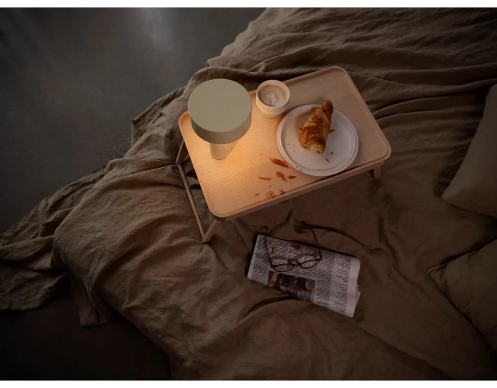 Veioză verde-deschis LED din plastic (înălțime 18 cm) Oblong – Zone