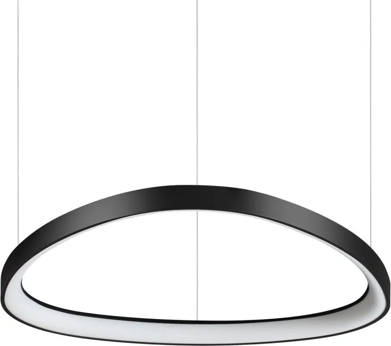 Lustra LED suspendata design circular GEMINI SP D061 ON-OFF NERO 4000K