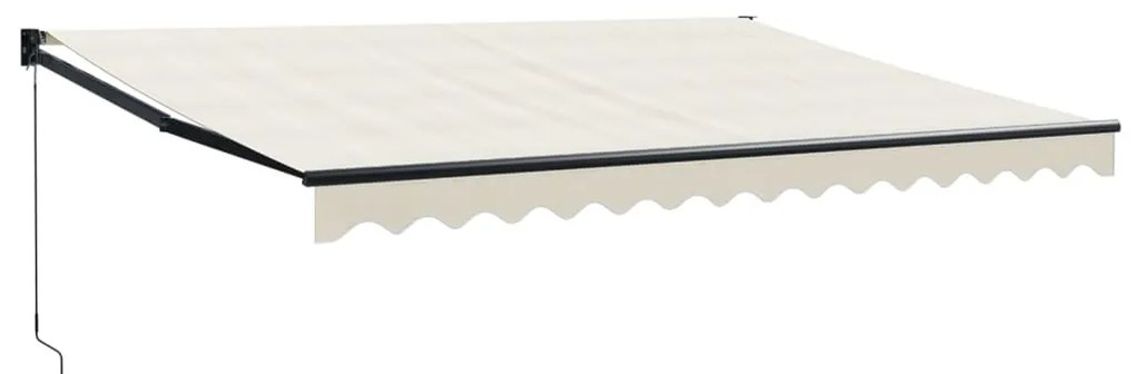 Copertina retractabila, crem, 4x3 m, textil si aluminiu