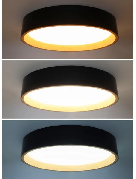 Plafonieră LED dimabilă Solight WO8016 LARIOS LED/48W/230V d. 39 cm negru + telecomandă