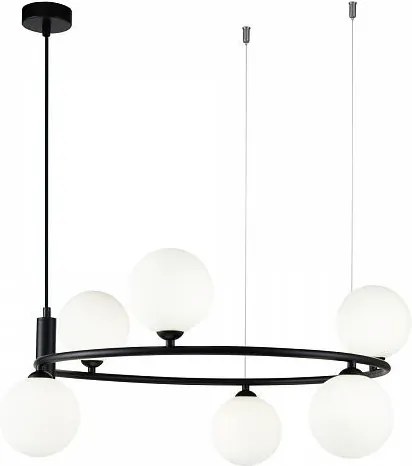 Corp de iluminat suspendat negru 6 becuri Pendant Lamp Ring | MAYTONI