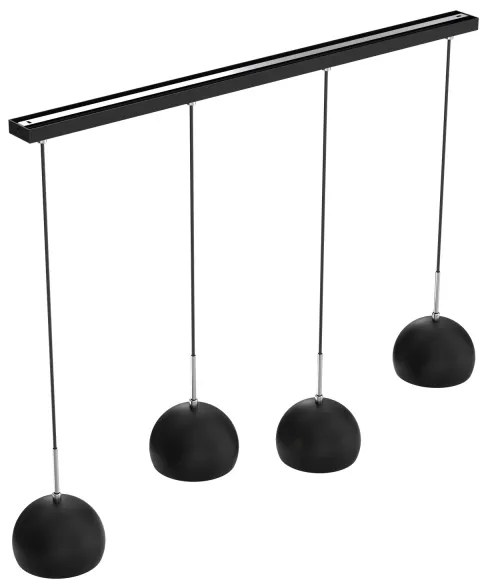 Lustră pe cablu COOL 4xE27/60W/230V neagră