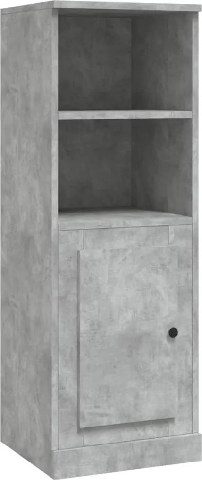 vidaXL Dulap înalt, gri beton, 36x35,5x103,5 cm, lemn compozit