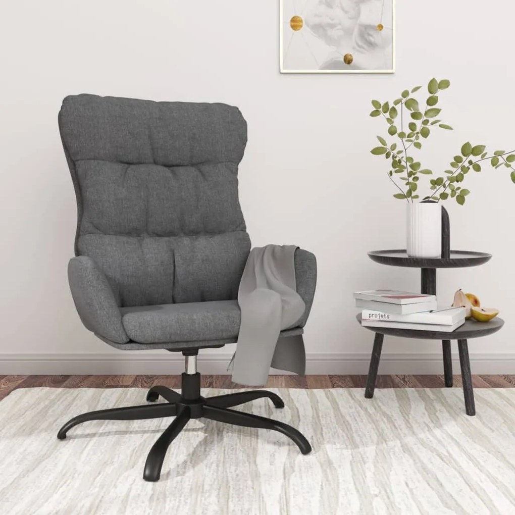 vidaXL Scaun de relaxare, gri deschis, material textil