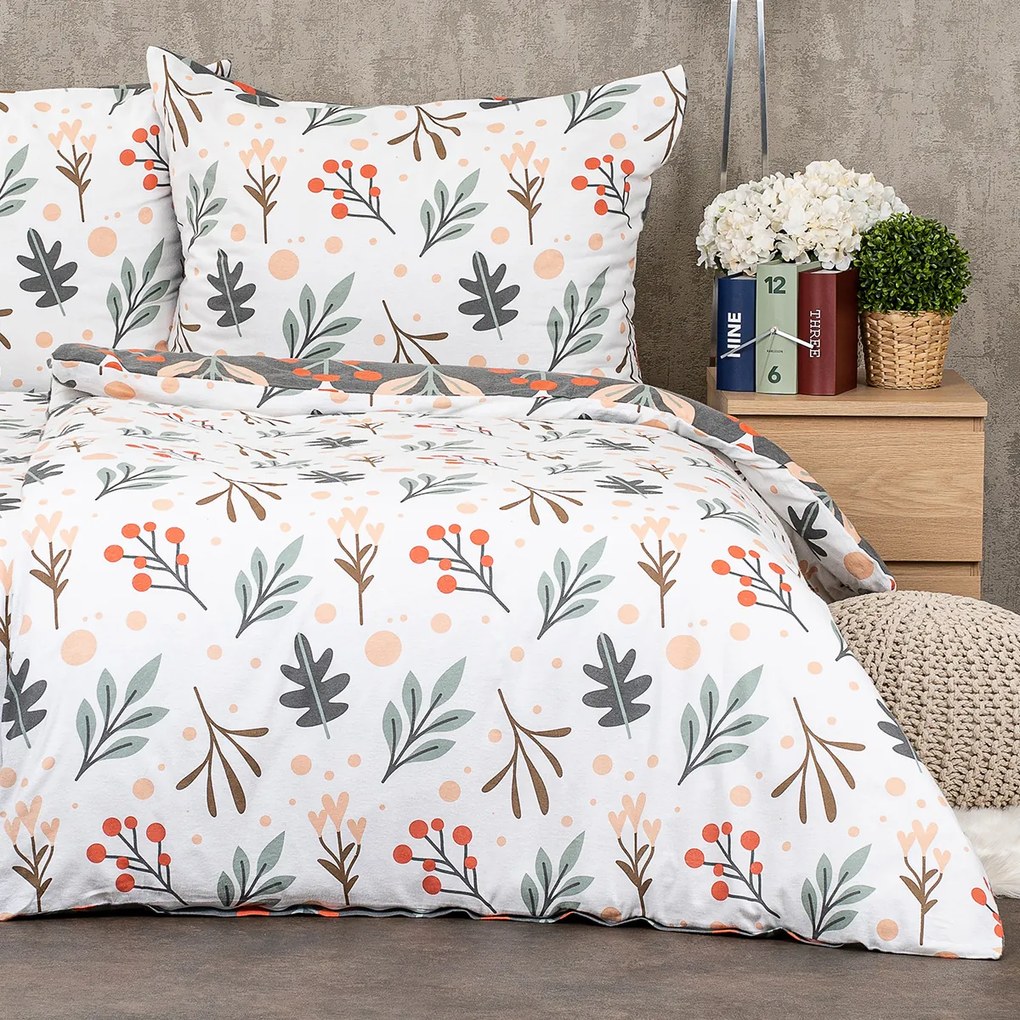 Lenjerie de pat din flanel 4Home Winter nature,220 x 200 cm, 2 buc. 70 x 90 cm, 220 x 200 cm, 2 buc. 70 x 90 cm