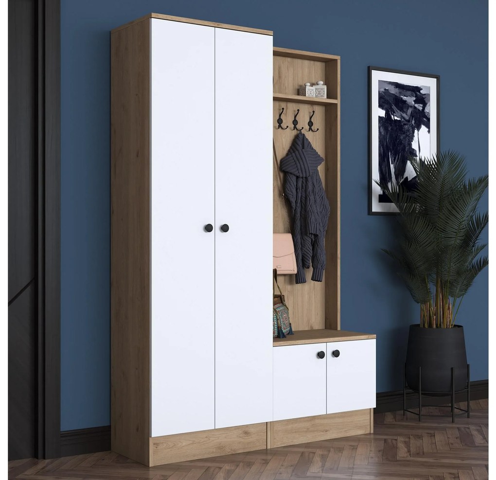 Mobilier Hol Bivake 2 (alb + Nuc) . 1093973