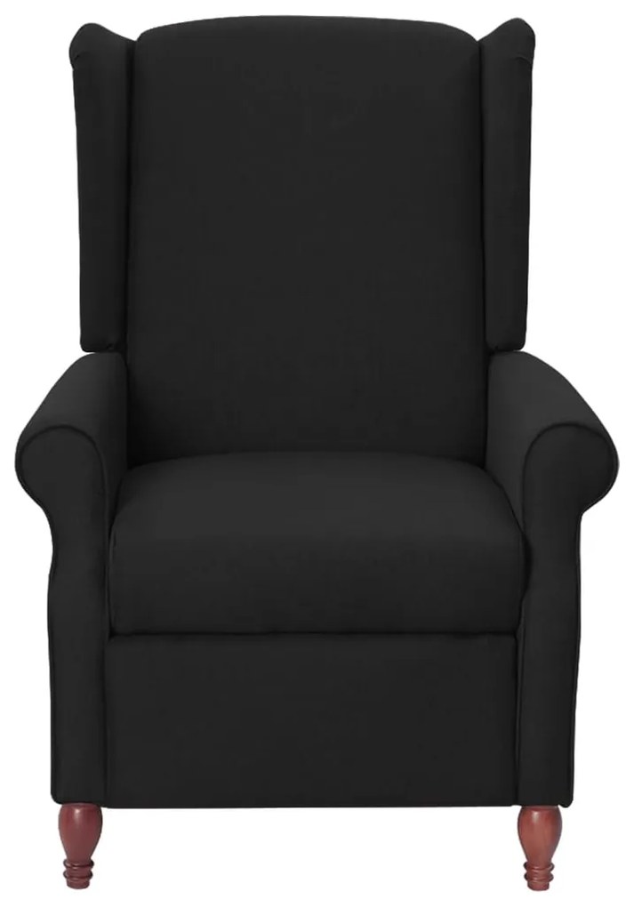 342229 vidaXL Fotoliu de masaj rabatabil, negru, material textil