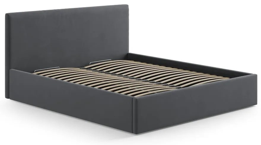 Tăblie de pat gri tapițată 150,5x100 cm Remo – Micadoni