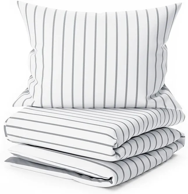 Lenjerie de pat din bumbac Renforce CAPRIVI gri cu nasture Dimensiunile lenjeriei: 70x90 cm, 140x200 cm