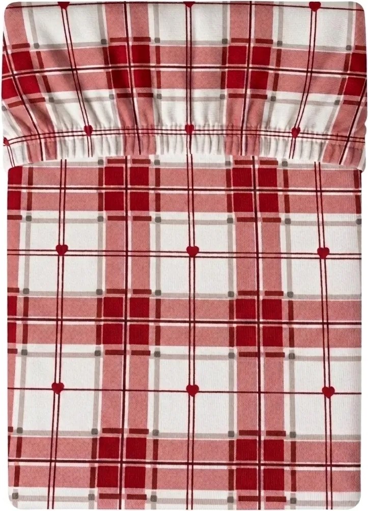 Cearsaf din microfibra TARTAN HEART colorat 90x200 cm