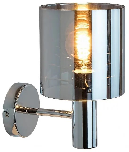 Aplica de perete design modern Donati crom/fumuriu