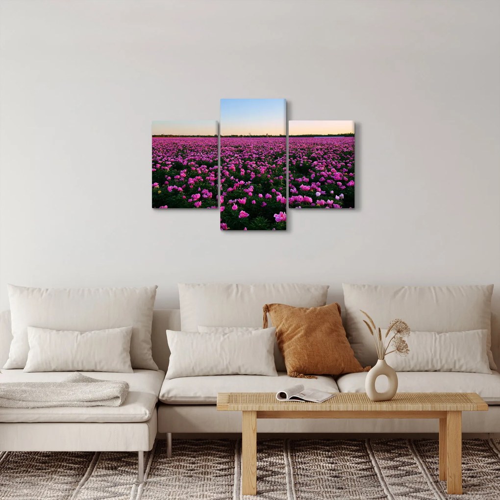 Tablou - Pajiștea cu lalele violet (90x60 cm)