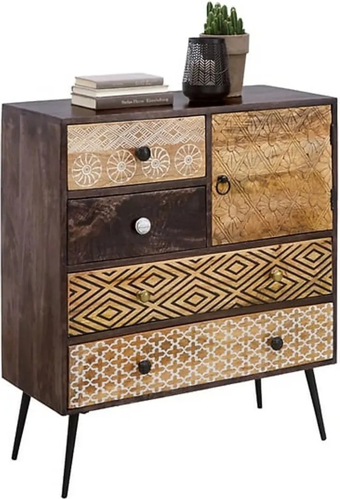 Comoda TAMANI, stejar, lemn, 80x35x90 cm