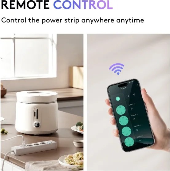 Immax NEO 07821L - Prelungitor NEO LITE Smart, 4 prize AC + 1x USB + 2x USB-C, Wi-Fi