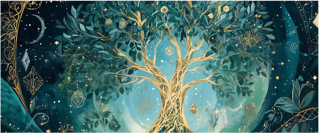 Tablou – Arborele vieții în univers (120x50 cm)