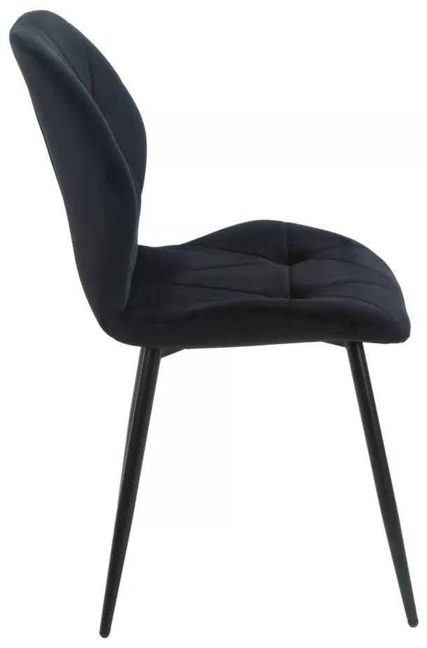 Scaun Rick velvet negru/negru Blu19