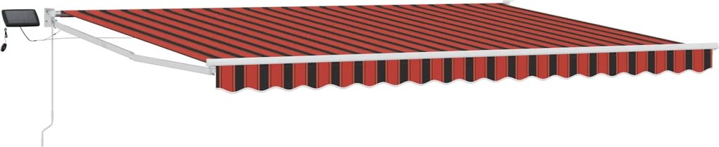 vidaXL Marchiză retractabilă manuală cu led-uri 4 x 2 m