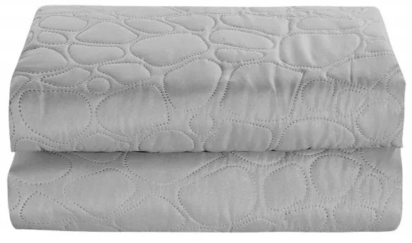 Patura de pat gri deschis cu model STONE Dimensiune: 220 x 240 cm