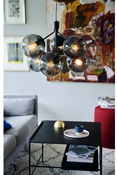 Lustră pe cablu Nordlux IVONA 6xE27/28W/230V negru