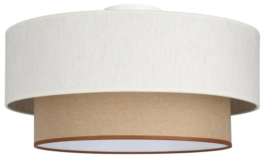 Plafonieră NATIA 1xE27/60W/230V alb/maro
