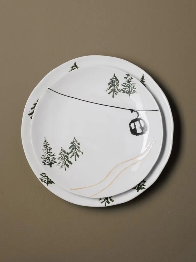 Farfurie din ceramica, D25cm, Slalom