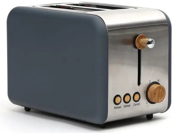 Prăjitor de pâine cu două fante 900W/230V oțel inoxidabil/gri