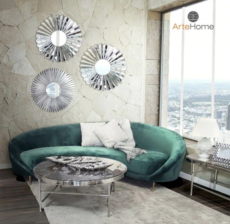 Oglinda rotunda Stella Silver – Ø80 x h80 cm
